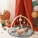 Handcrafted Montessori Wooden Baby Hanging Toys - Happy Coo
